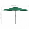 Sonnenschirm mit Metall-Mast 400 cm Grün