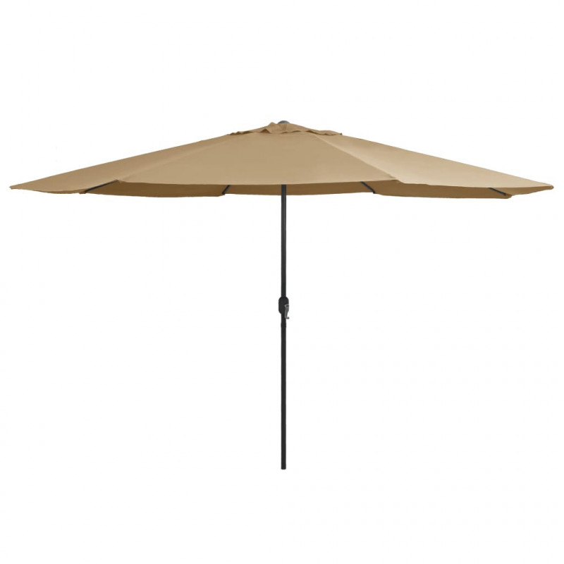 Sonnenschirm mit Metall-Mast 400 cm Taupe