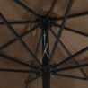 Sonnenschirm mit Metall-Mast 400 cm Taupe