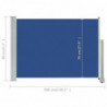 Ausziehbare Seitenmarkise 80×300 cm Blau