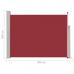 Ausziehbare Seitenmarkise 100×500 cm Rot