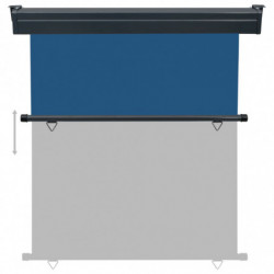 Balkon-Seitenmarkise 170 × 250 cm Blau