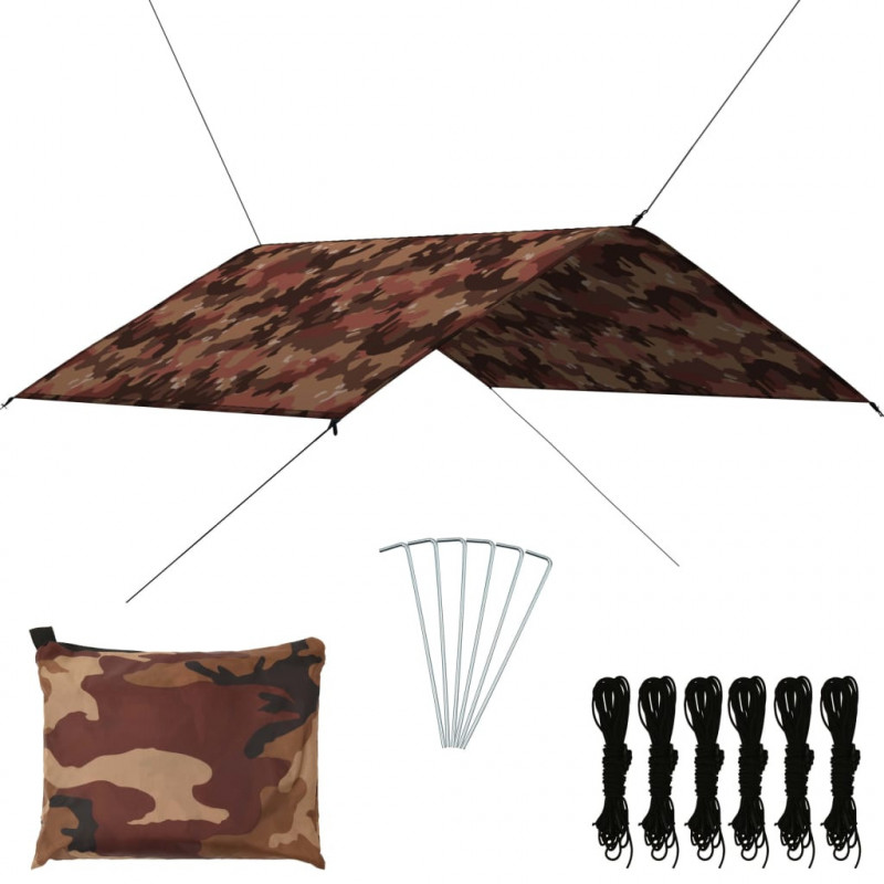 Outdoor Tarp 4x4 m Camouflage