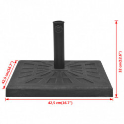 Sonnenschirmständer Quadratisch Schwarz 12 kg