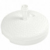 Sonnenschirmständer Sand/Wasser 20 L Weiß Kunststoff Rattan