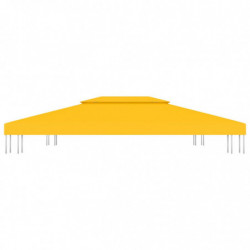 Pavillon-Dachplane mit Kaminabzug 310 g/m² 4x3 m Gelb