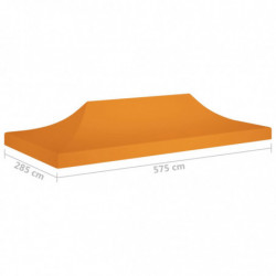 Partyzelt-Dach 6x3 m Orange 270 g/m²