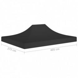 Partyzelt-Dach 4x3 m Schwarz 270 g/m²