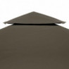 Pavillon-Dachplane mit Kaminabzug 310 g/m² 3x3 m Taupe