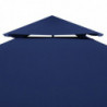 Pavillon-Dachplane mit Kaminabzug 310 g/m² 4x3 m Blau