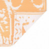 Outdoor-Teppich Orange und Weiß 190x290 cm PP