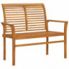 Gartenbank 112 cm Massivholz Teak