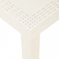 3-tlg. Garten-Lounge-Set Cedrik mit Auflagen Kunststoff Weiß