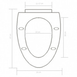 Toilettensitz mit Absenkautomatik und Quick-Release Schwarz