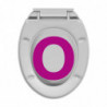 Toilettensitz mit Absenkautomatik Quick-Release Hellgrau Oval