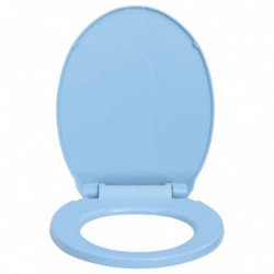 Toilettensitz mit Absenkautomatik Blau Oval