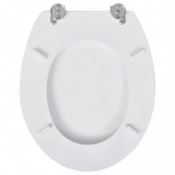 Toilettensitze mit Deckel 2 Stk. MDF Weiß