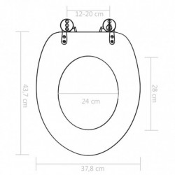 Toilettensitze 2 Stk. mit Deckel MDF Muschel-Design