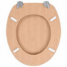 Toilettensitze 2 Stk. mit Deckel MDF Bambus-Design