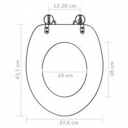 Toilettensitze Soft-Close-Deckel 2 Stk. MDF Flamingo-Design