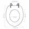 Toilettensitze mit Soft-Close-Deckel 2 Stk. MDF Savanne-Design