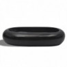 Keramik Waschbecken schwarz oval