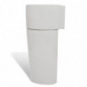 Standwaschbecken mit Hahn/Überlaufloch Keramik weiß rund