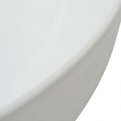 Waschbecken Dreiecksform Keramik Weiß 50,5 x 41 x 12 cm