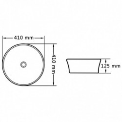 Waschbecken 41 x 12,5 cm Keramik Weiß