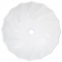 Waschbecken 46 x 17 cm Keramik Weiß