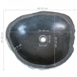 Waschbecken Flussstein oval 46-52 cm