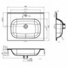 Einbauwaschbecken 605x460x105 mm SMC Weiß