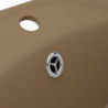 Luxus-Waschbecken Überlauf Oval Matt Creme 58,5x39cm Keramik