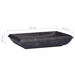 Waschbecken Schwarz 50x35x10 cm Marmor