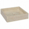 Waschbecken Creme 40x40x10 cm Marmor