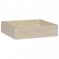 Waschbecken Creme 40x40x10 cm Marmor