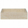 Waschbecken Creme 40x40x10 cm Marmor