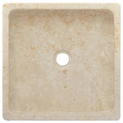 Waschbecken Creme 40x40x10 cm Marmor