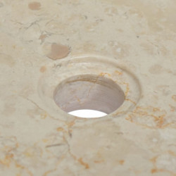 Waschbecken Creme 40x40x10 cm Marmor