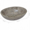 Waschbecken Grau 53x40x15 cm Marmor