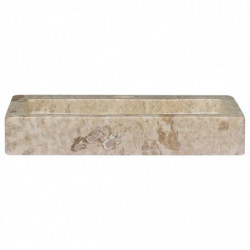 Waschbecken Creme 38x24x6,5 cm Marmor