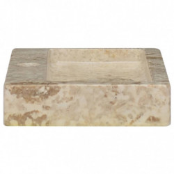 Waschbecken Creme 38x24x6,5 cm Marmor