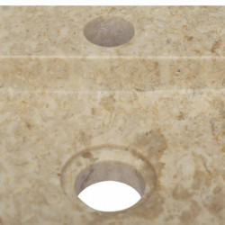 Waschbecken Creme 38x24x6,5 cm Marmor