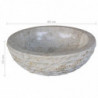 Waschbecken Marmor 40 cm Creme