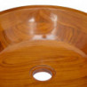 Waschbecken Massivholz Teak Φ40x10 cm