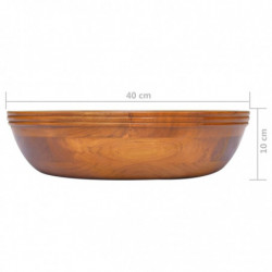 Waschbecken Massivholz Teak Φ40x10 cm