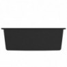 Küchenspüle mit Überlauf Schwarz Granit