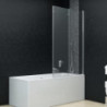 Faltbare Duschkabine 3 Paneele ESG 130 x 138 cm