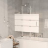 Faltbare Duschkabine ESG 100x140 cm Weiß