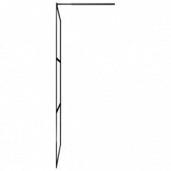 Duschwand für Begehbare Duschen ESG-Klarglas Schwarz 80x195 cm